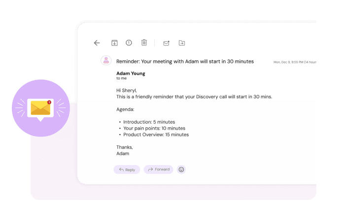 Send reminders before sessions, collect feedback afterward