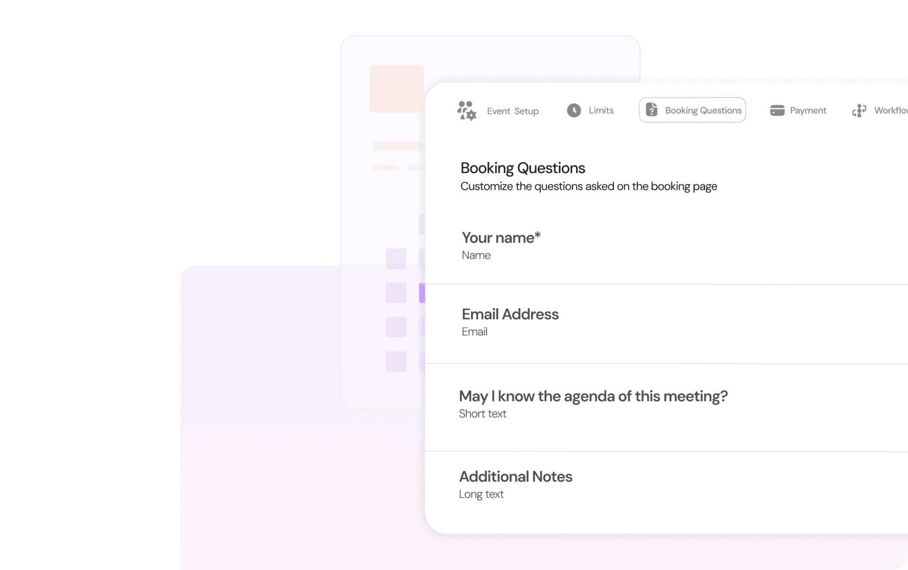 Booking questions