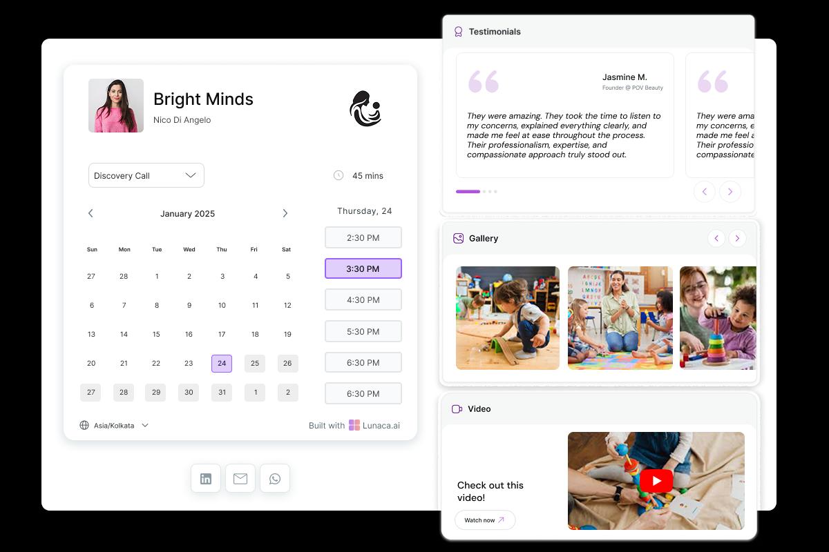 Daycare Scheduling Page