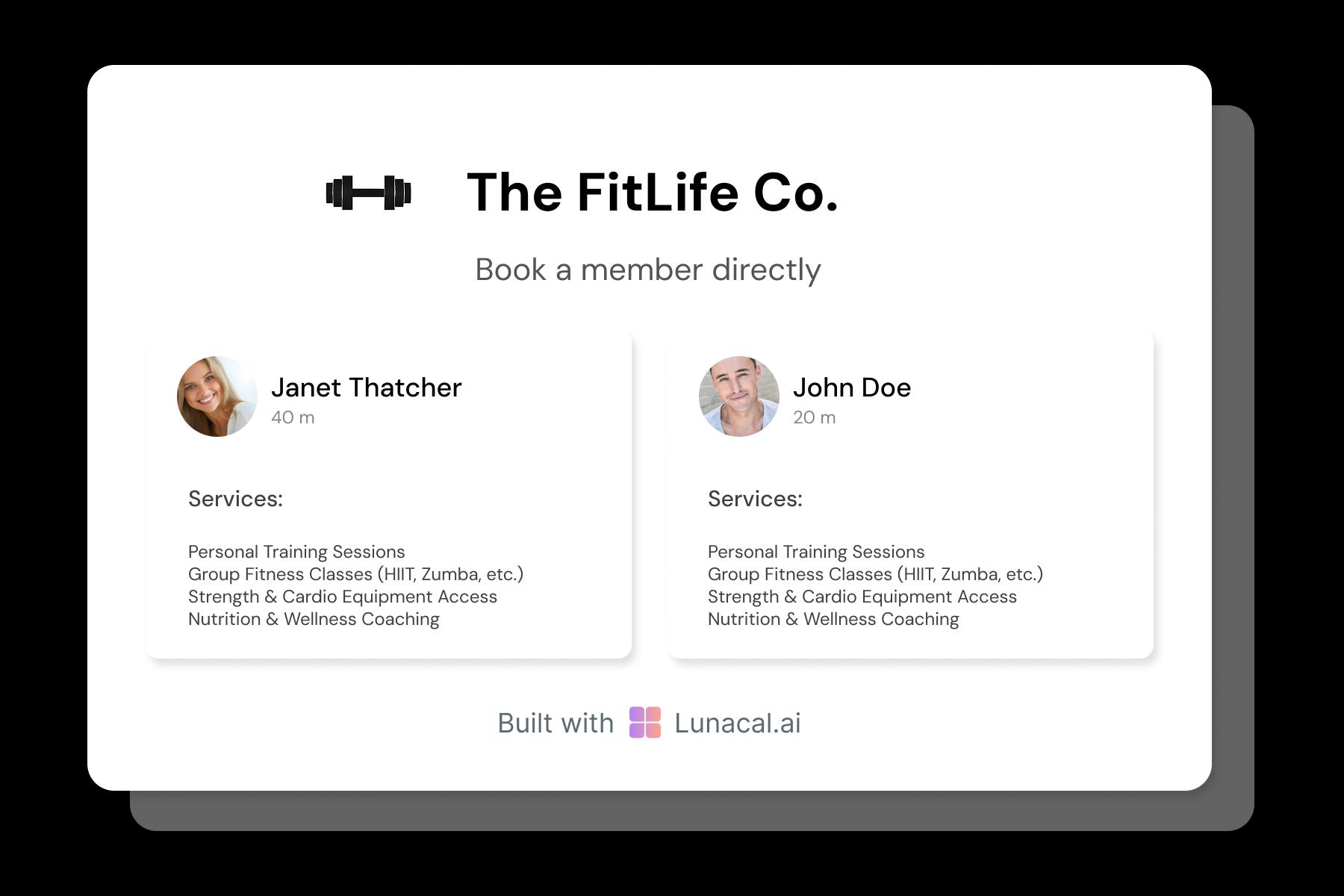 Gym Club Team Profiles