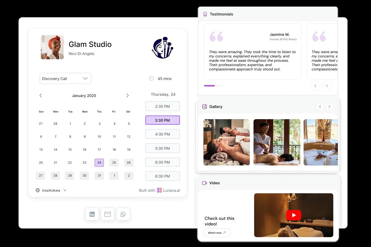 Med Spa Scheduling Page