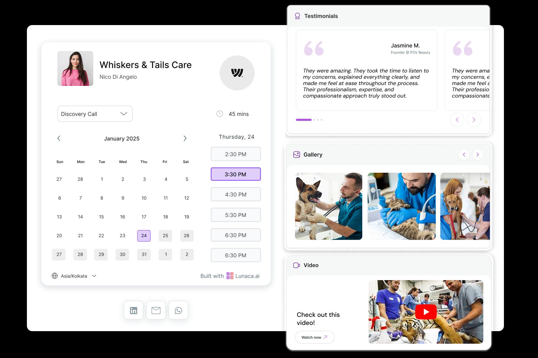 Veterinary Scheduling Page