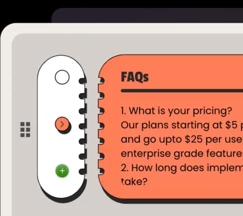 Booking page FAQ widget