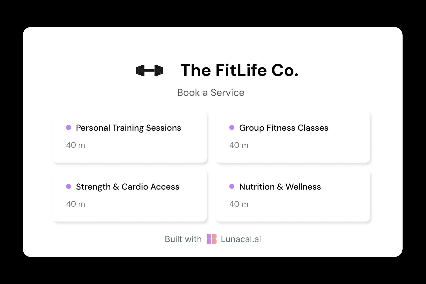 Personal Trainer Multiples Services Booking