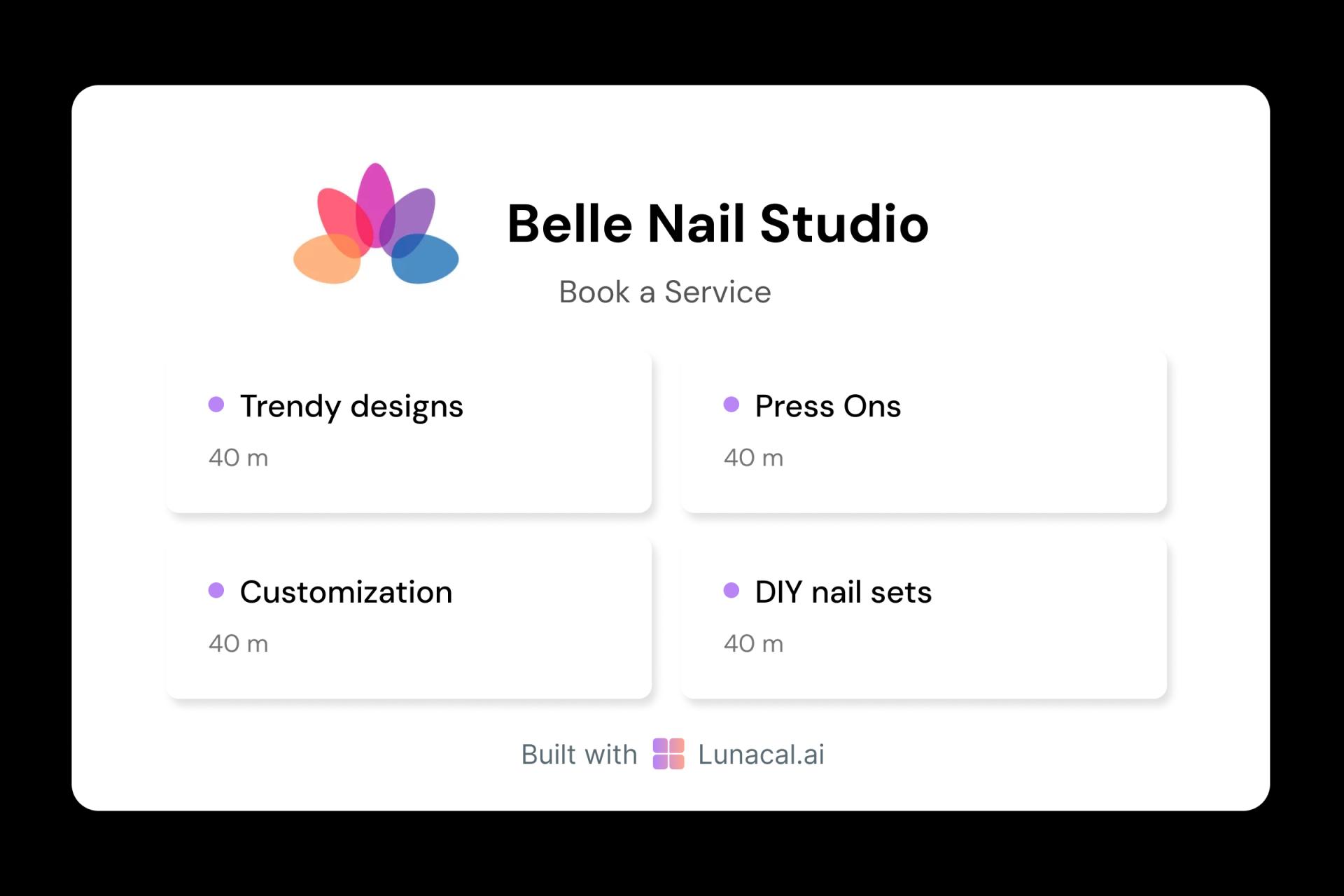 Nail salon Multiples Services Booking