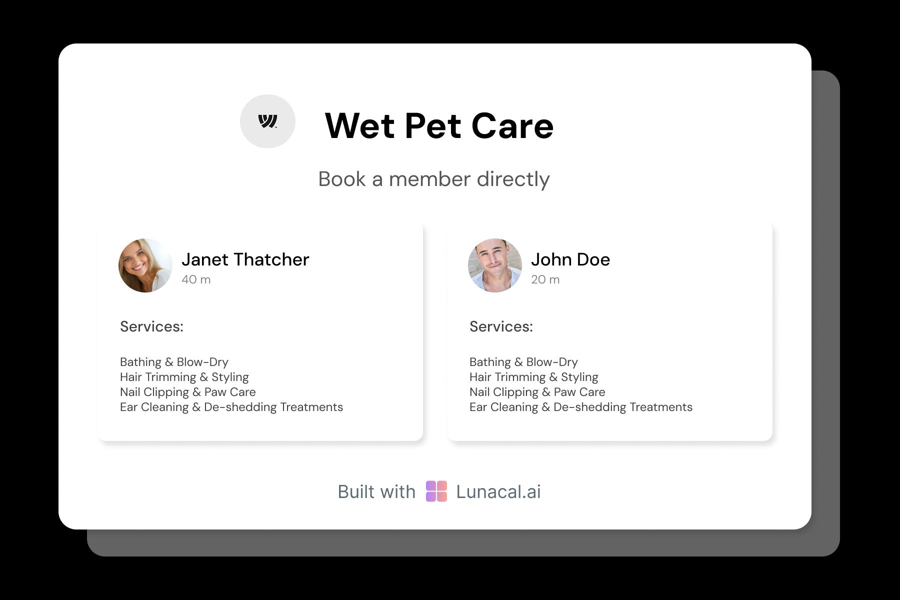 Pet grooming Team Profiles