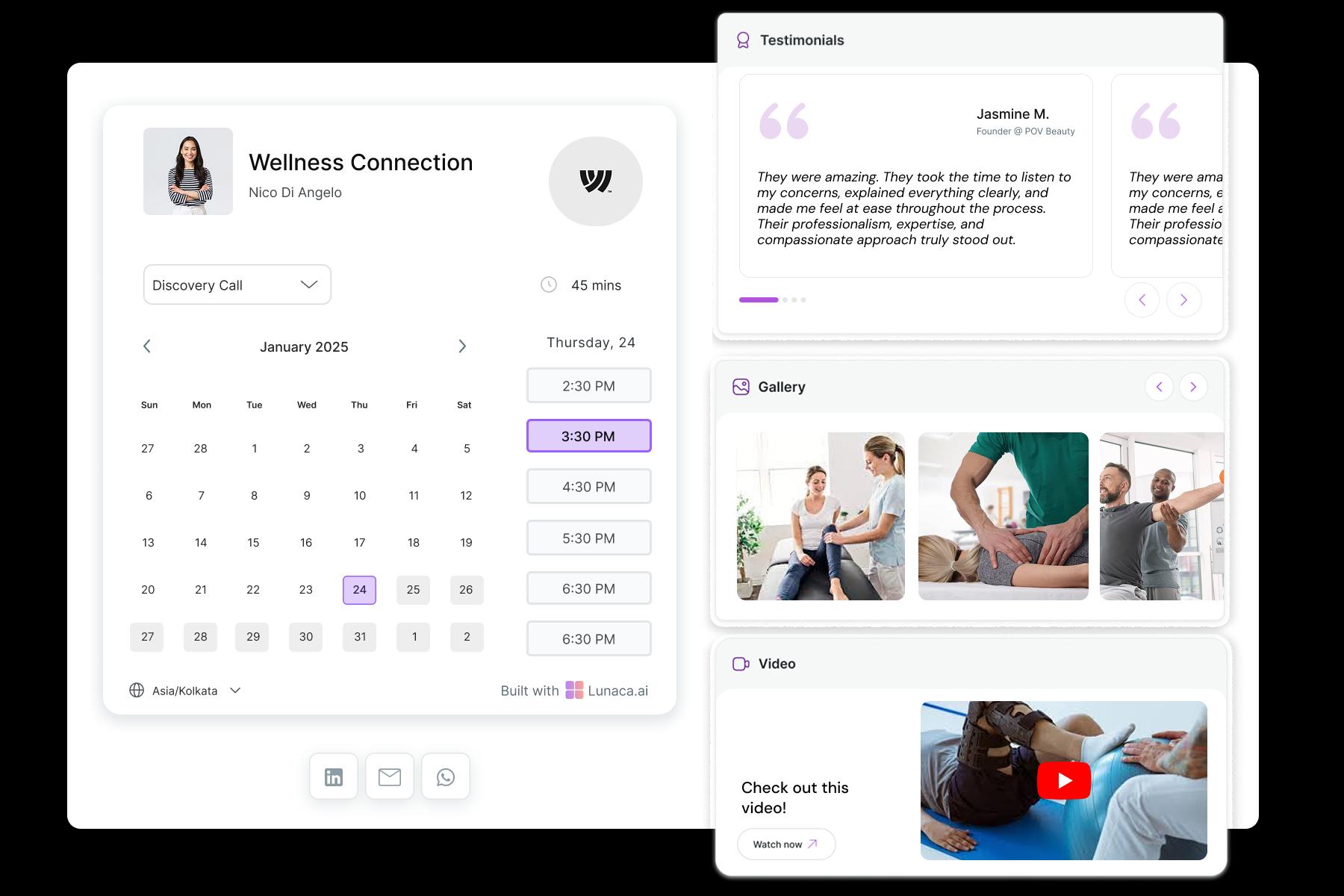 Physical Therapy Scheduling Page