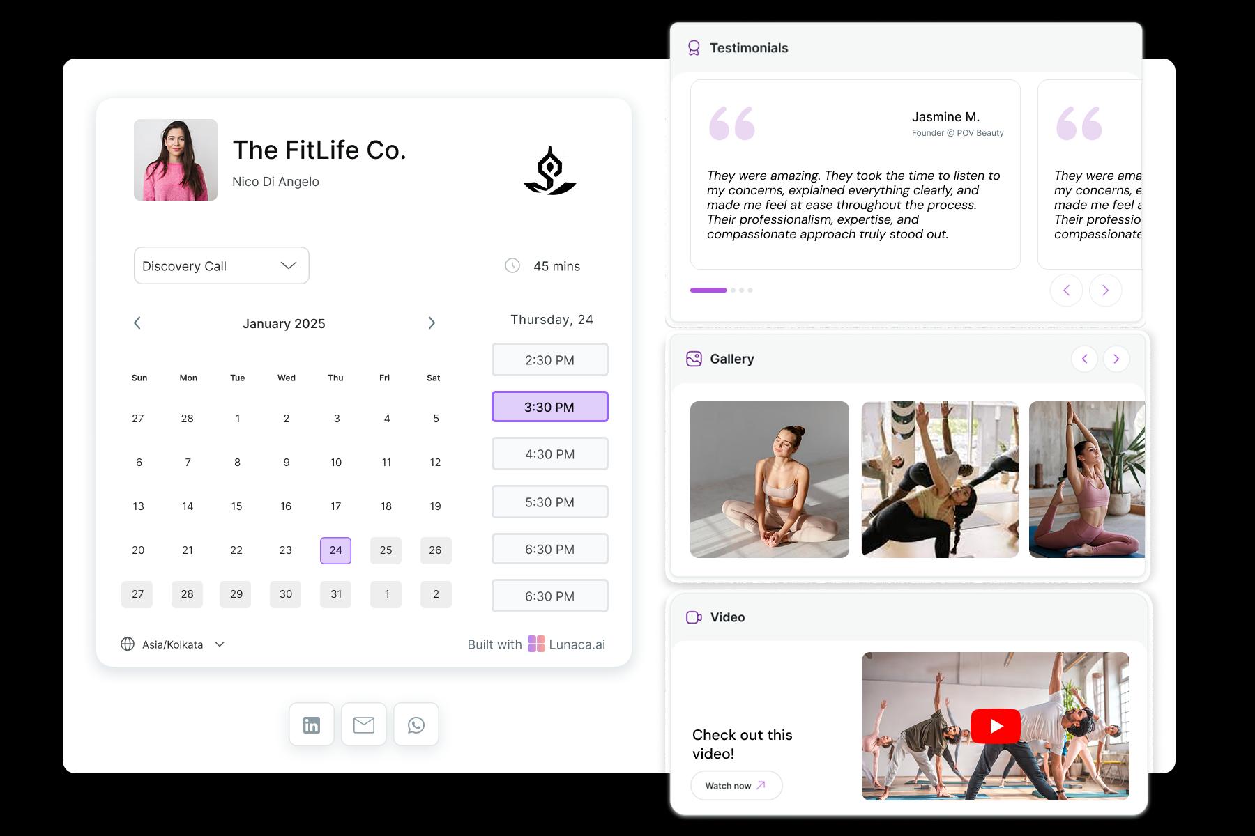 Pilates Scheduling Page
