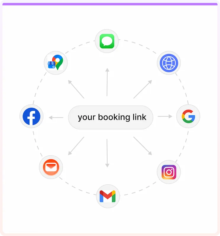 Lunacal booking links feature